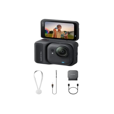 Kamera sportowa Insta360 GO Ultra Standard Bundle, 5nm AI čip pro 4K60fps video, snímač 1/1,28″ – černá
