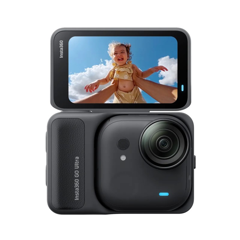 Kamera sportowa Insta360 GO Ultra Standard Bundle, 5nm AI čip pro 4K60fps video, snímač 1/1,28″ – černá