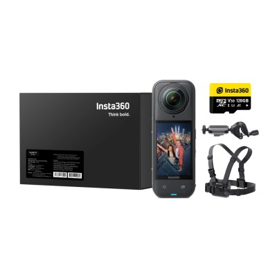 Insta360 X5 Cycling Bundle Sportovní kamera, 8K 360° video, snímače 1/1,28″ – půlnoční černá
