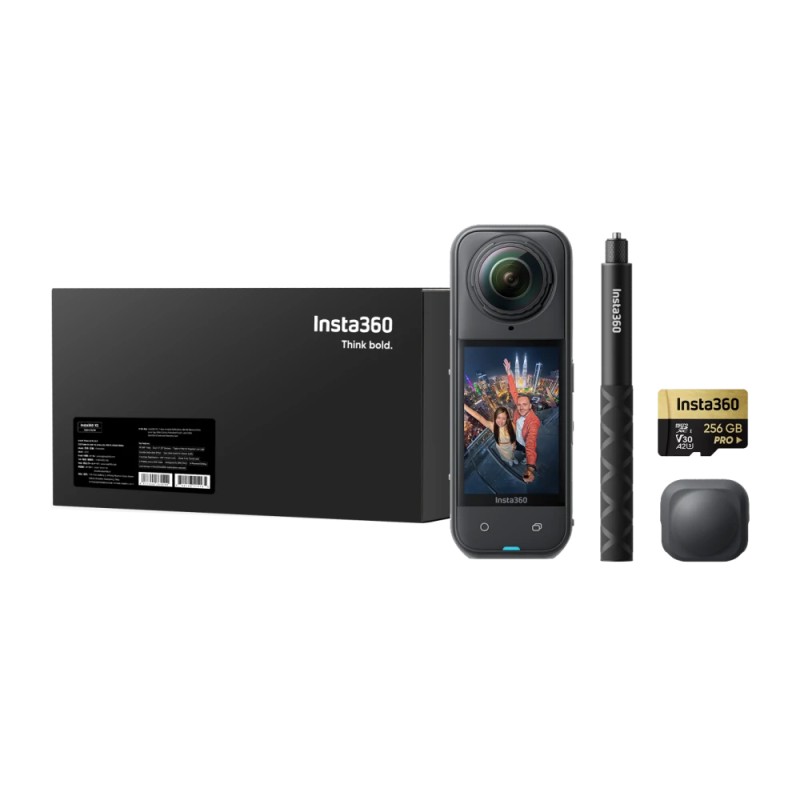 Akční kamera Insta360 X5 v balíčku Explorer, 8K 360° video, snímače 1/1,28″ – Midnight Black