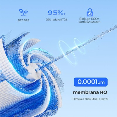 Domácí stolní RO filtr na vodu Hydrofast W100 4L, 8 teplotních stupňů, 6stupňový filtrační systém
