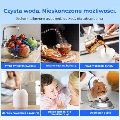 Domácí stolní RO filtr na vodu Hydrofast W100 4L, 8 teplotních stupňů, 6stupňový filtrační systém