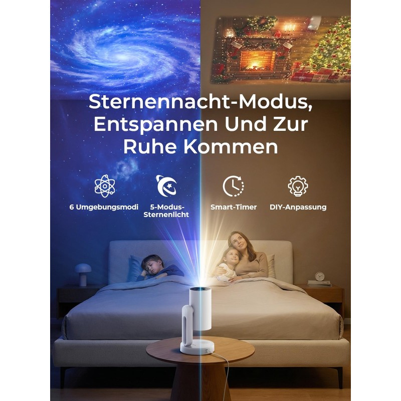 Projektor ETOE Starfish Plus, Google TV a Netflix, ambientní osvětlení, 1080P