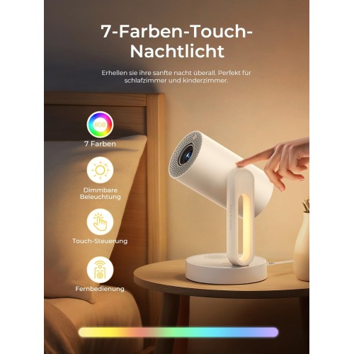 Projektor ETOE Starfish Plus, Google TV a Netflix, ambientní osvětlení, 1080P 2