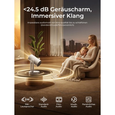 Projektor ETOE Starfish Plus, Google TV a Netflix, ambientní osvětlení, 1080P