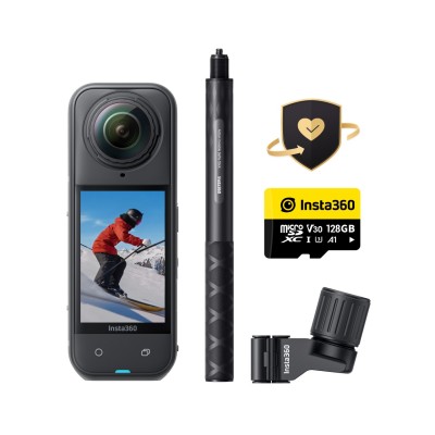 Insta360 X5 Ski Bundle – sportovní kamera, 8K 360° video, snímače 1/1,28″, půlnoční černá
