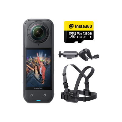 Insta360 X5 Cycling Bundle Sportovní kamera, 8K 360° video, snímače 1/1,28″ – půlnoční černá