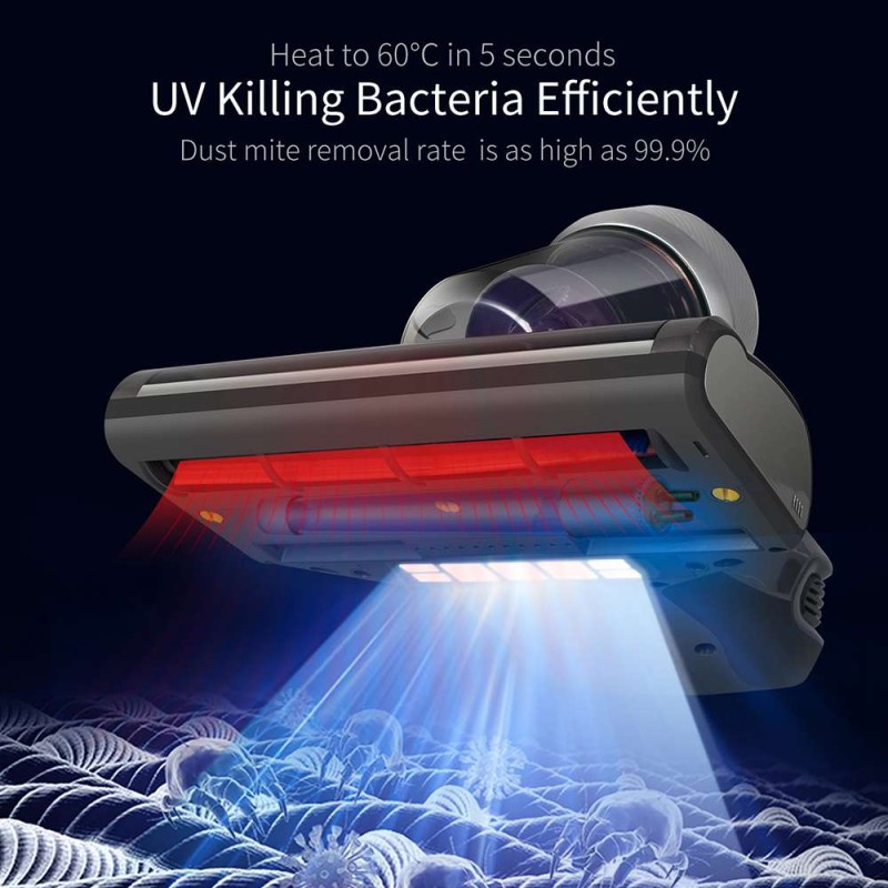 Jimmy JV35 vysavač na matrace s jmenovitým výkonem 700 W, UV zářením a funkcí horkého vzduchu, vysavač na matrace