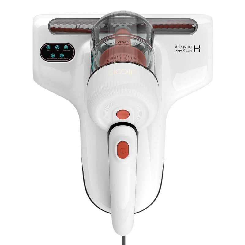 JIGOO J200 Vysavač na matrace s integrovanými dvojitými nástavci, sacím výkonem 13 kPa, UV lampou a horkým vzduchem o teplotě 60