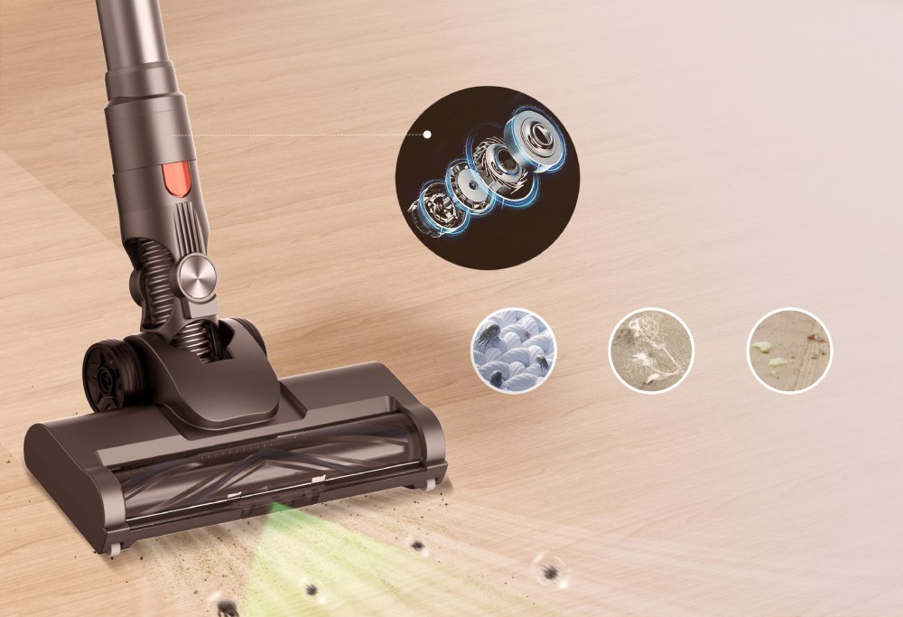 5stupňový filtrační systém vysavače JIGOO C200