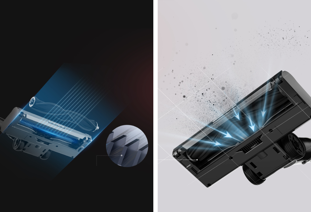 Antitangle kartáč vysavače JIGOO C200 pro odstranění vlasů a chlupů